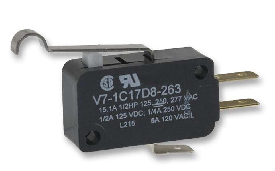 Honeywell (V7-1C17D8-263) Microswitch, Miniature, Simulated Roller Lever