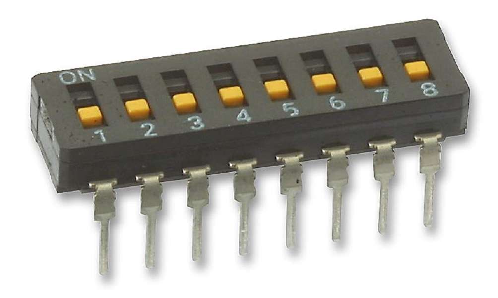 Omron (A6TN-8101) DIP / SIP Switch, Flush Slide, SPST, 24 VDC, 25 mA