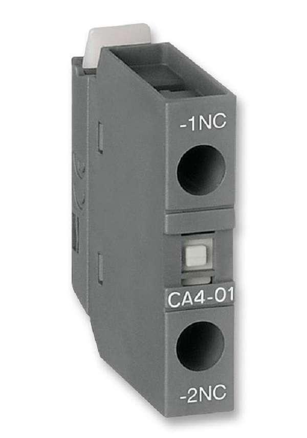 Abb (CA4-01) Contact Block, Front, 1NC, 6 A, 690 V, 1 Pole, Screw