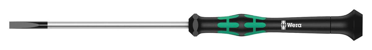 Wera (118003) Screwdriver, Slotted, Precision, 60 mm Blade, 1.5 mm Tip
