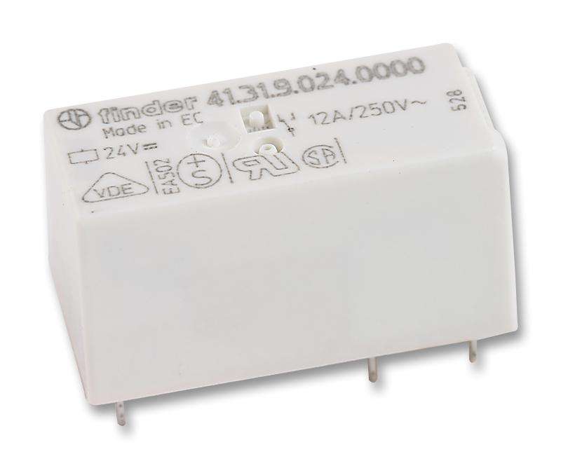 Finder (41.31.9.024.0010 )General Purpose Relay, Power, SPDT, 24VDC, 12A