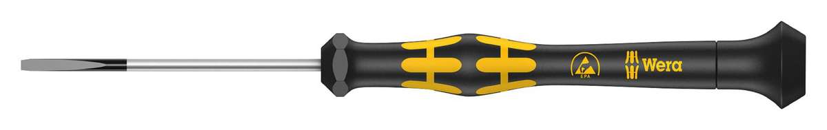 Wera (030104) Screwdriver, Slotted, Precision, 80 mm Blade, 2.5 mm Tip