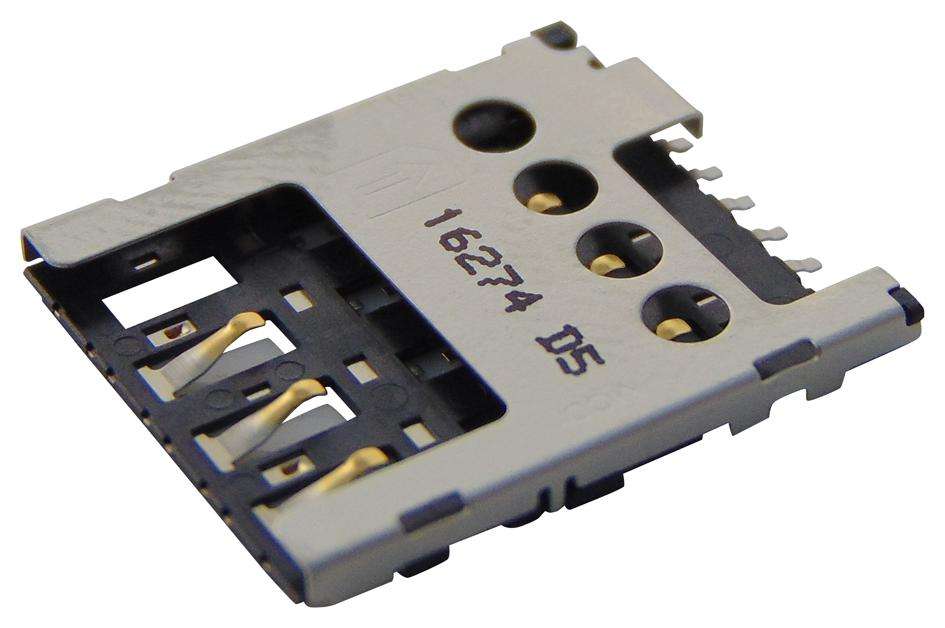 Molex (78646-3001) Memory Card Connector, Micro SIM, Push-Pull, 6 Contacts