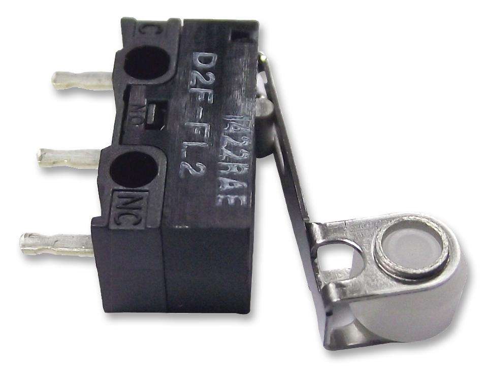 Omron (D2FFL2) Microswitch, Miniature, Roller Lever