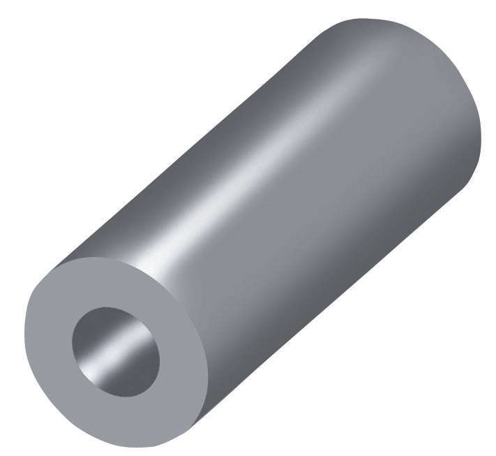 Harwin (R40-6000802) Spacer, Round, Brass, 4.4mm Internal Dia
