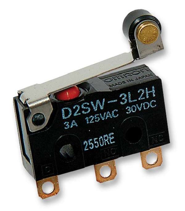 Omron (D2SW-01L2M) Microswitch, Subminiature, Roller Lever