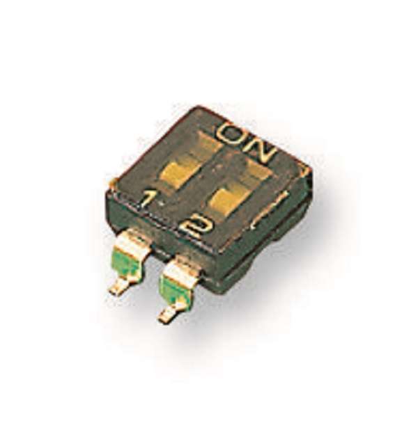 Multicomp Pro (MCDM(R)-02-T) DIP / SIP Switch, SPST, 24 VDC, 25 mA