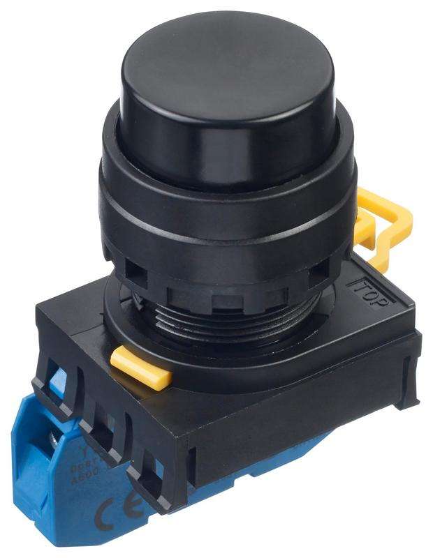 Pushbutton Switch, Industrial, YW Series, 22.3 mm,IDEC,black