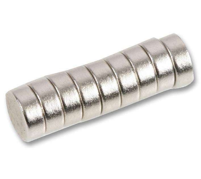Duratool, Magnets, Pack of 10, Button, Rare Earth, 8mm x 3mm, , D01766