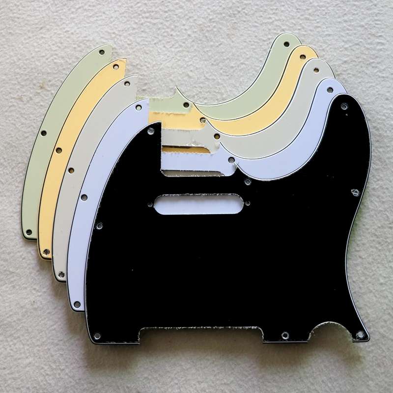 White Pearloid 3ply Standard Tele Style Pickguard