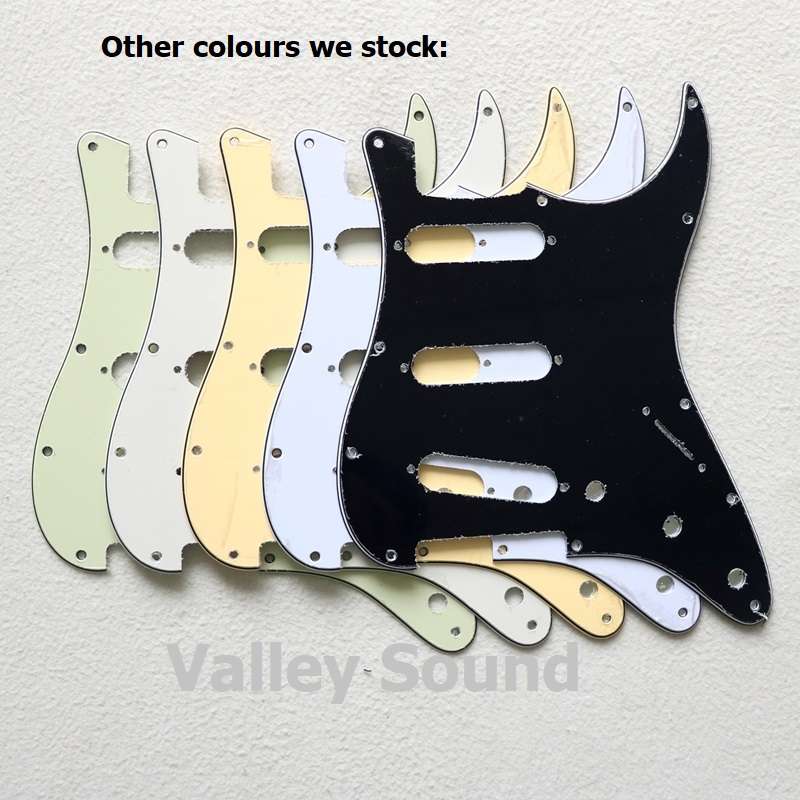 S/S/S Black 3ply Strat Style Pickguard
