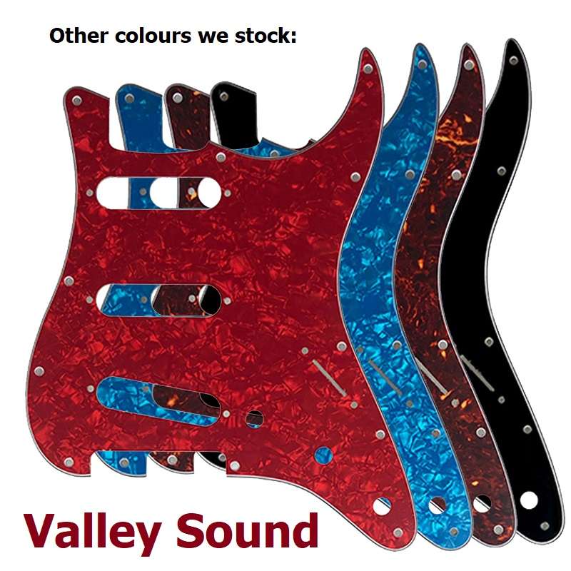 S/S/S Black 3ply Strat Style Pickguard