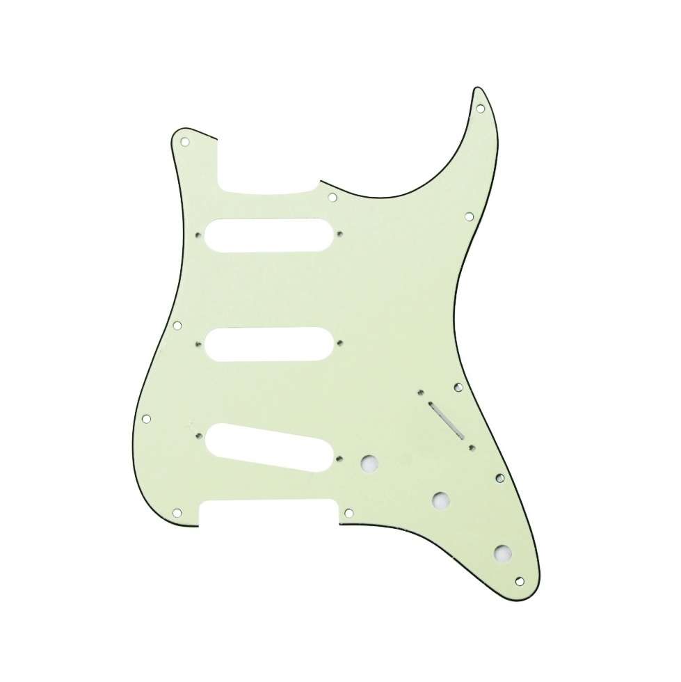 S/S/S Mint Green 3ply Strat Style Pickguard