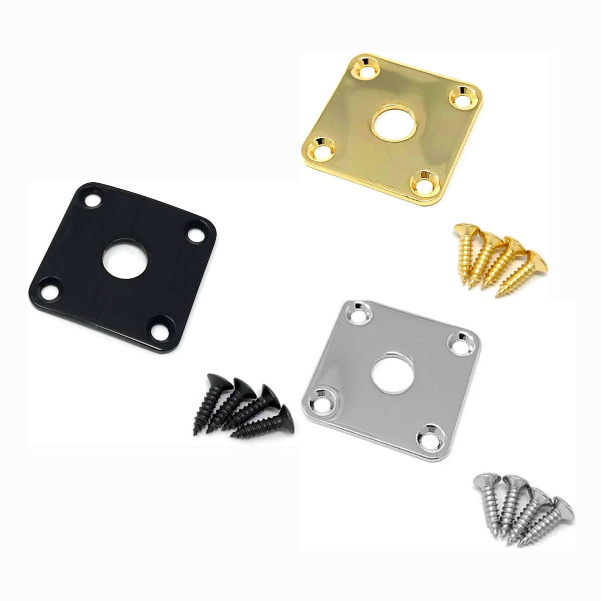 Curved Metal Square Guitar Jack Plate