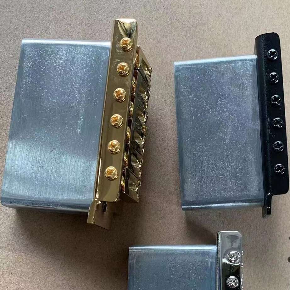 Chrome Modern Strat 6 point Tremolo Bridge Complete - 52.5mm spacing Full Size Block