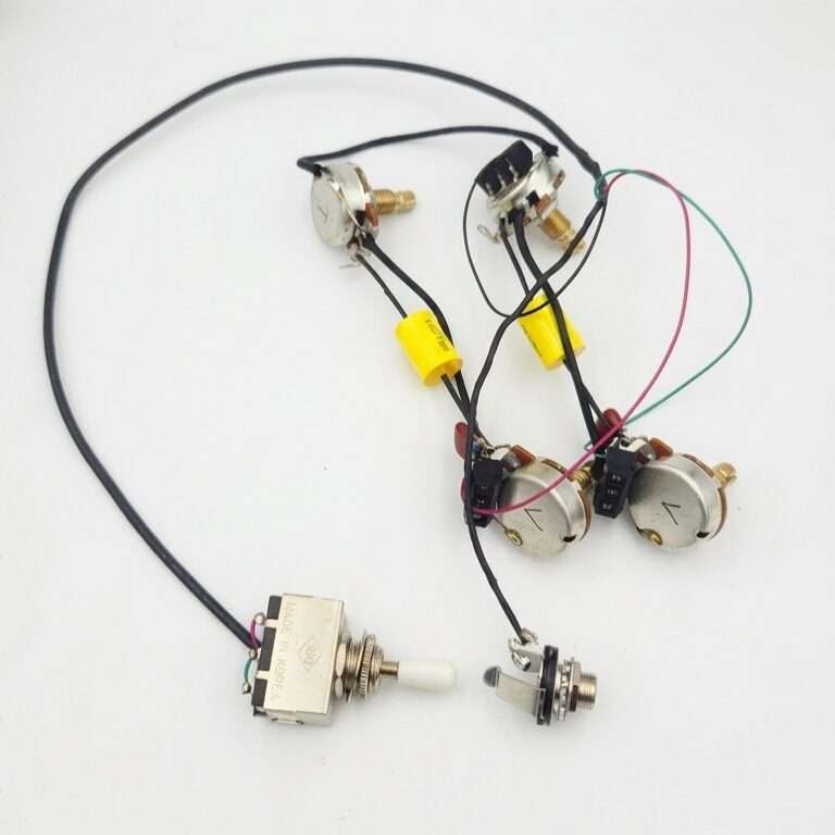 Solderless Pre-wired Electronics for Les Paul, SG or similar with 2V2T with Jack and Switch