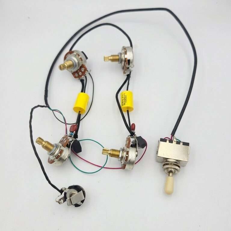 Solderless Pre-wired Electronics for Les Paul, SG or similar with 2V2T with Jack and Switch
