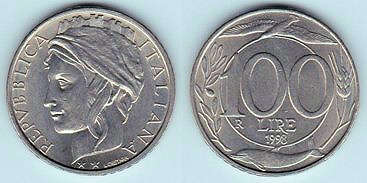 ITALY coin 100 lire KM159 M-0885