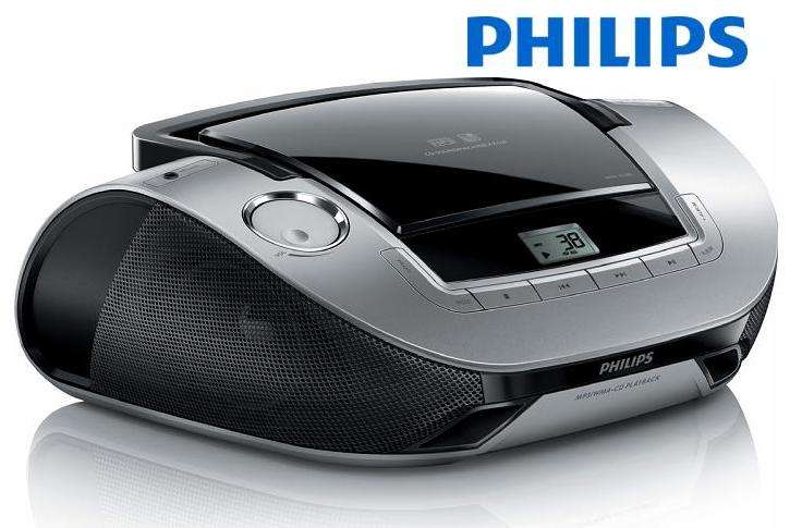 Philips CD Soundmachine AZ1137 Lifestyle design MP3-CD Black silver (AZ1137/12) - ACT