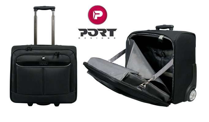 Port Designs Manhattan II 15'6" laptop Trolley bag - Black (170205) - ACT