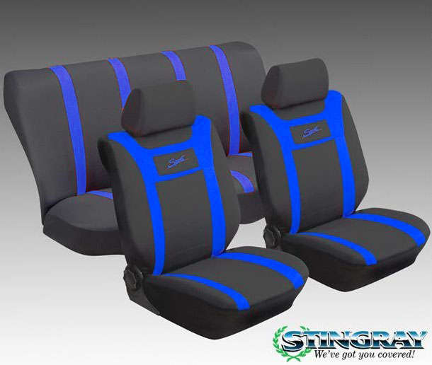 Stingray Sport 6 Piece Car Seat Cover BLUE (ZSROPOI06BL) - Stingray
