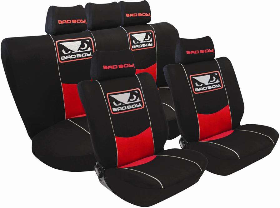Bad Boy 11pce Seat Cover Set Blk/Red (ZCBBSC01BKRE) - Stingray