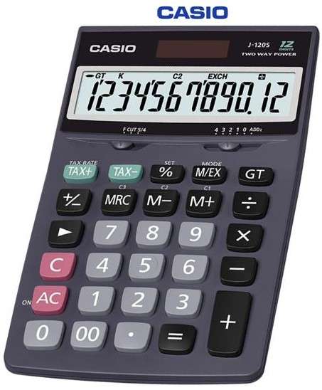 Casio Electronic Mini Desk Calculator (J-120S BLISTER) - Casio