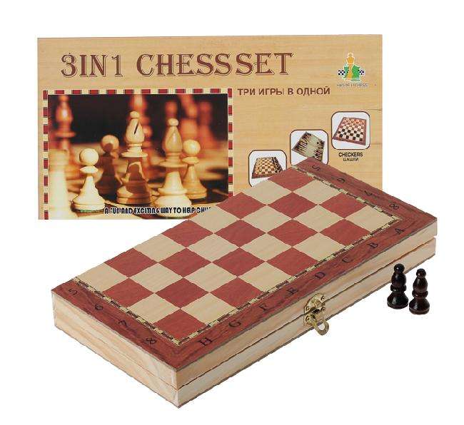 Game 3 In 1 Chess Checkers Backgammon (464-008106) - CLC