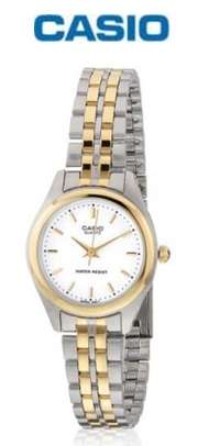 Casio Ladies Silver Gold Tone Watch (LTP-1129G-7A) - Casio