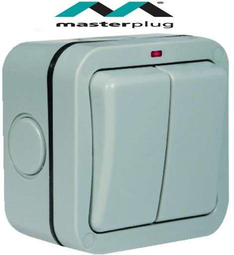 Masterplug IP66 20A Double 2 Way Switch (WP42) - Stingray