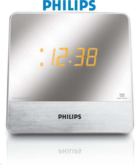 Philips Mirror Finished Clock Radio (AJ3231) - ACT