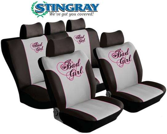 Stingray Bad Girl Seat Covers Black/Grey (ZCBGSC01BKGR) - Stingray