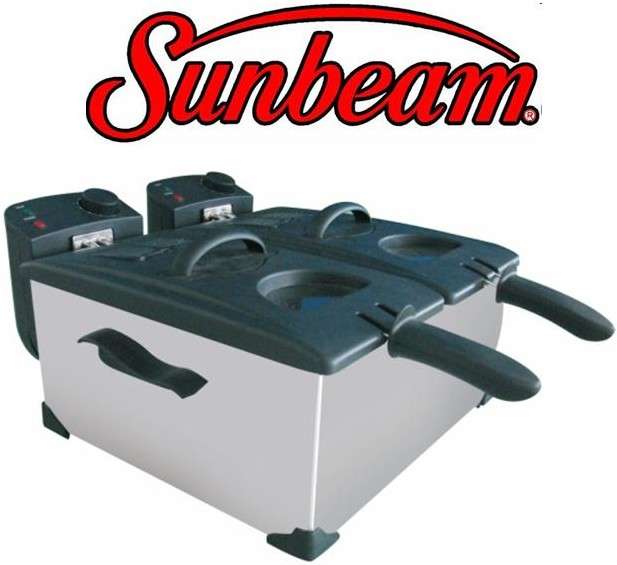 Sunbeam Double 3 Litre Stainless Steel Deep Fat Fryer (SDDF-2001) - NW Appliances