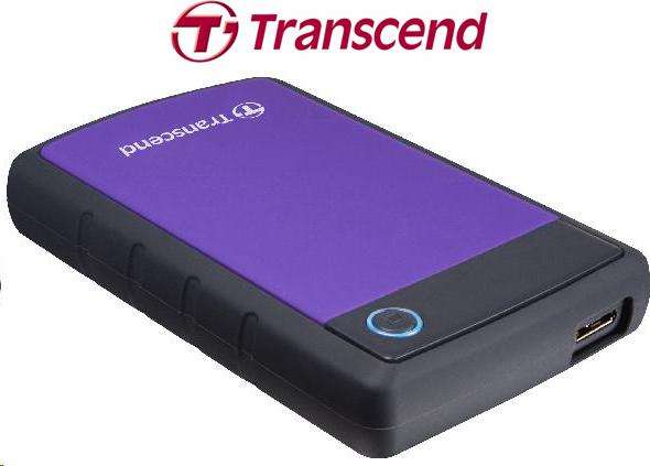 Transcend StoreJet 25H3P Hard Drive 1 TB USB 3.0 (TS1TSJ25H3P) - Rectron