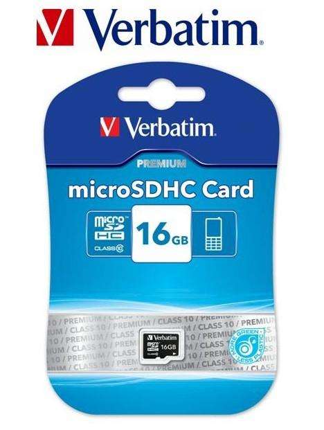 VERBATIM - 16GB MICRO SDHC CLASS 10 (44010)
