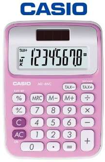 Casio My Colour Selection Standard Mini Desktop Calculator - pink (MS-6NC-PK) - Casio