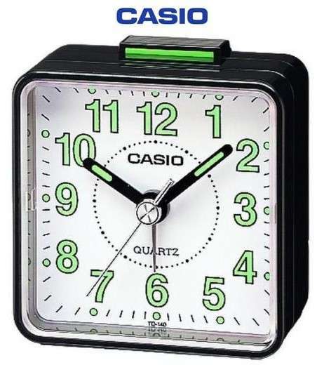 Casio Travel Alarm Clock - Black (TQ-140-1B) - Casio