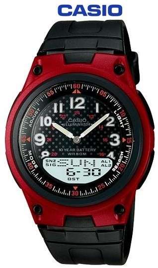 Casio Youth Series Analog-Digital 10 Year Battery Watch (AW-80-4BV) - Casio