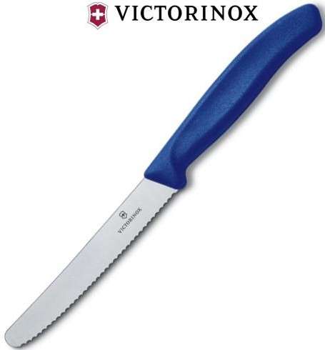 Victorinox SwissClassic Paring/Steak Knife Serrated Round Blue 11cm (V6.7332) - CDG