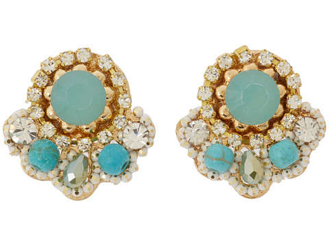 Leslie Danzis - Small Jewel Post Earring (Turquoise) - Jewelry