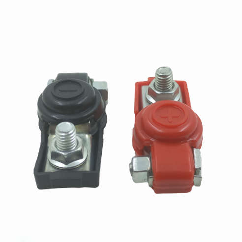 BZ125 - Auto  Battery Terminal  Clamp set -.Universal Fit With Covers.
