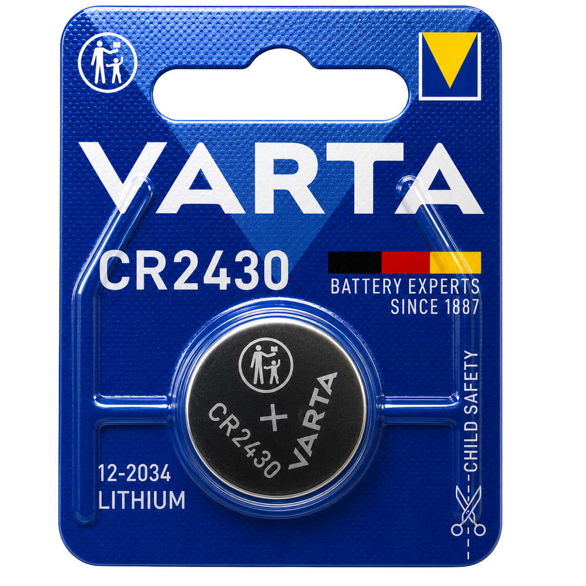 LA265- VARTA  CR 2430  3V LITHIUM BATTERY 1X pack