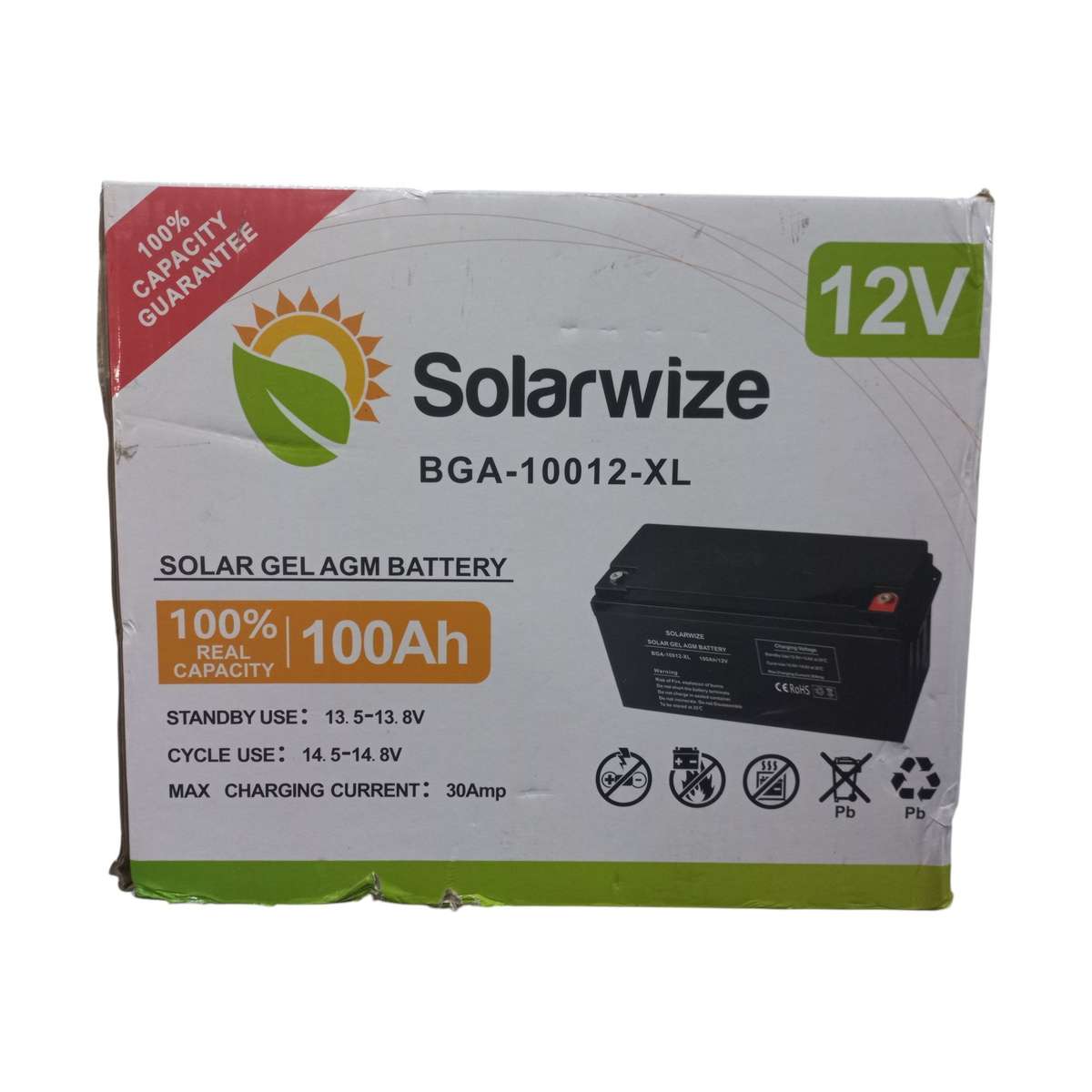 BY218 - Solarwize AGM Gel Battery 12 Volts 7.2AH