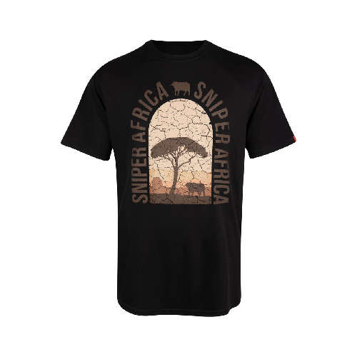 Sniper Africa Sunset TShirt Black - 2XL
