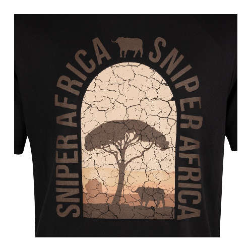 Sniper Africa Sunset TShirt Black - 2XL