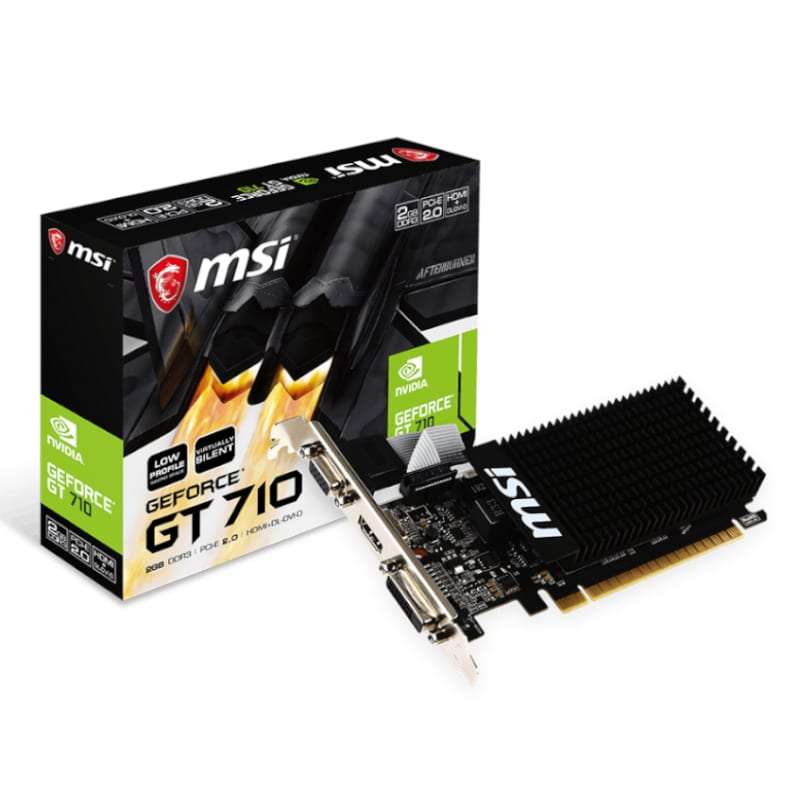 MSI NVIDIA Geforce GT 710 2GB GDDR3 Graphics Card