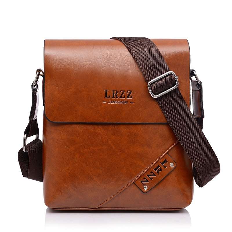 LRZZ Mens Faux Leather Messenger Bag
