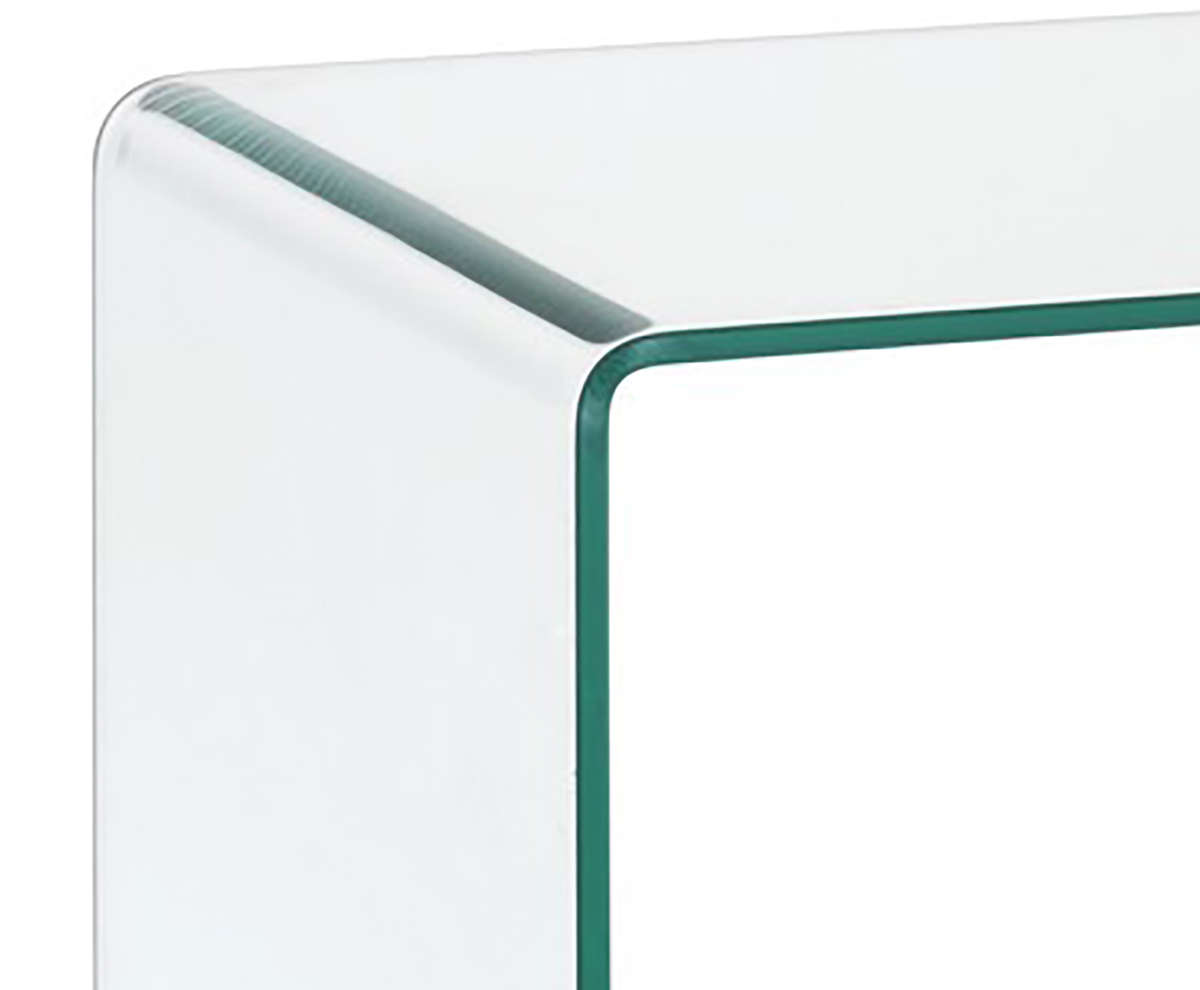 Ghost Glass Coffee Table - Black | Clear One coffee table Shiny transparent glass Tempered glass