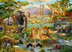 African Watering Hole (100pc Puzzle)
