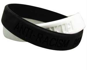 Black and white anti-racism bands